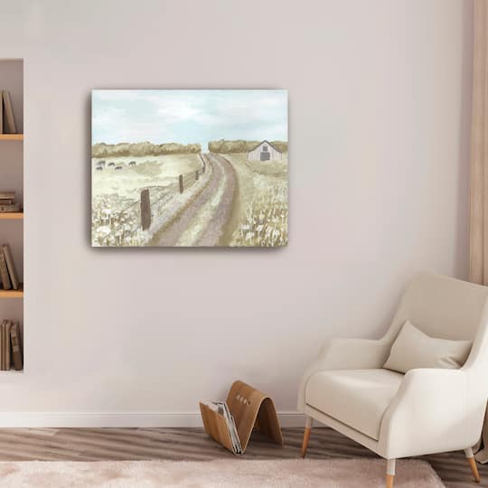 Barn Road Fence Canvas Giclee
